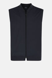 Navy Recycled and Technical Jersey Waistcoat, Navy blue, hi-res