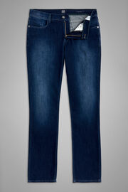 Mediumblauwe Stretch Denim Jeans, Denim, hi-res