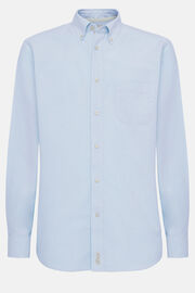 Camisa de Algodão Orgânico Oxford Azul-Celeste, Corte Regular, Light Blue, hi-res