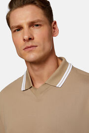High-Performance Fabric Polo Shirt, Hazelnut, hi-res