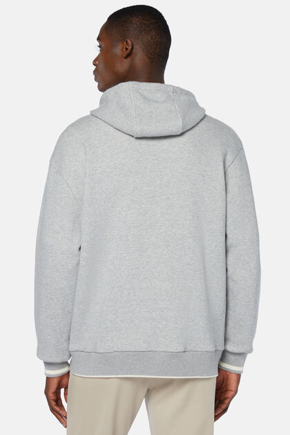Sweatshirt mit durchgehendem Reißverschluss aus der Linie B939 aus Baumwolle und Nylon, Grau, hi-res