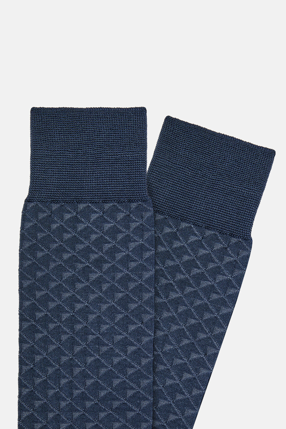 Jacquard-Socken aus Baumwollmischung, Air-blau, hi-res