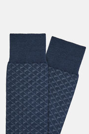 Cotton Blend Jacquard Socks, Air-blue, hi-res