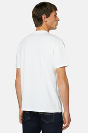 T-shirt En Coton Supima Extensible, Blanc, hi-res