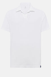 Μπλουζάκι πόλο από βαμβάκι/νάιλον, White, hi-res