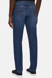 Mediumblauwe stretchdenim jeans, Medium Blue, hi-res
