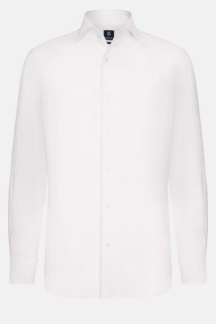 Regular Fit White Linen Shirt, White, hi-res