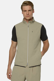 Vest in B Tech Stretch Recycled Nylon, Beige, hi-res