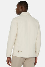 Cotton Shirt Jacket, Cream, hi-res