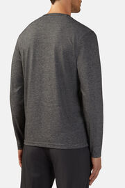 Long-Sleeved Cotton/Nylon/Tencel T-Shirt, Dark Grey, hi-res