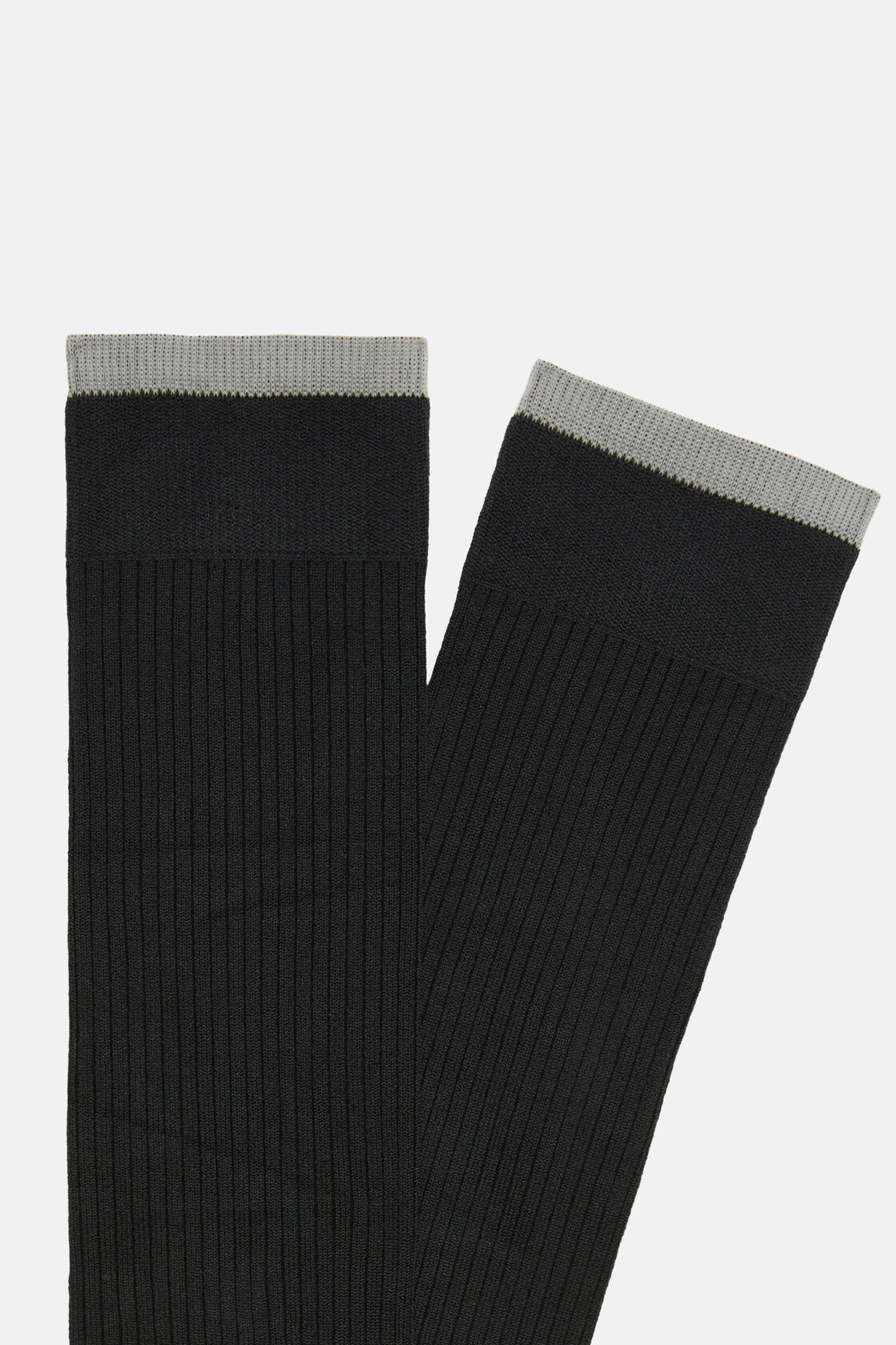 Sokken met ribpatroon in technisch garen, Dark Grey, hi-res