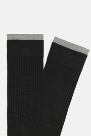 Socken aus technischem Gewebe mit Rippen, Dunkelgrau, hi-res