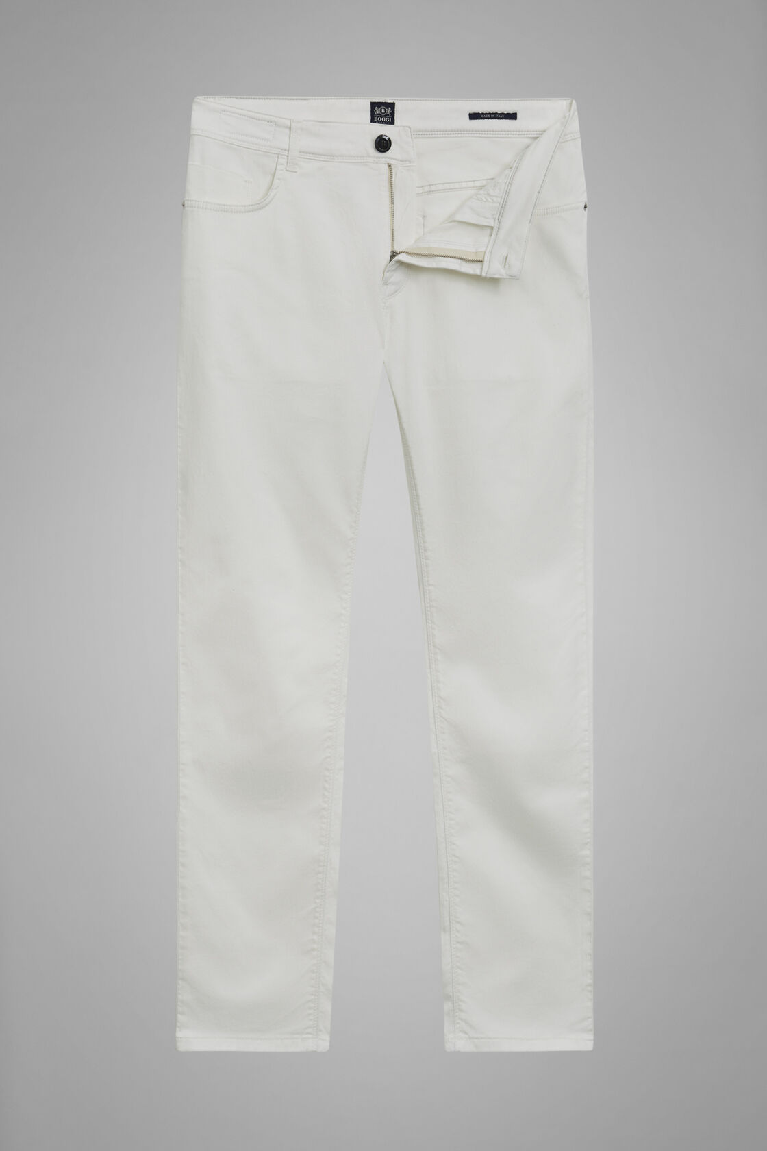 Regular Fit Cotton Gabardine/Tencel 5 Pocket Trousers, , hi-res