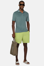 Cotton/Nylon Polo Shirt, Green, hi-res