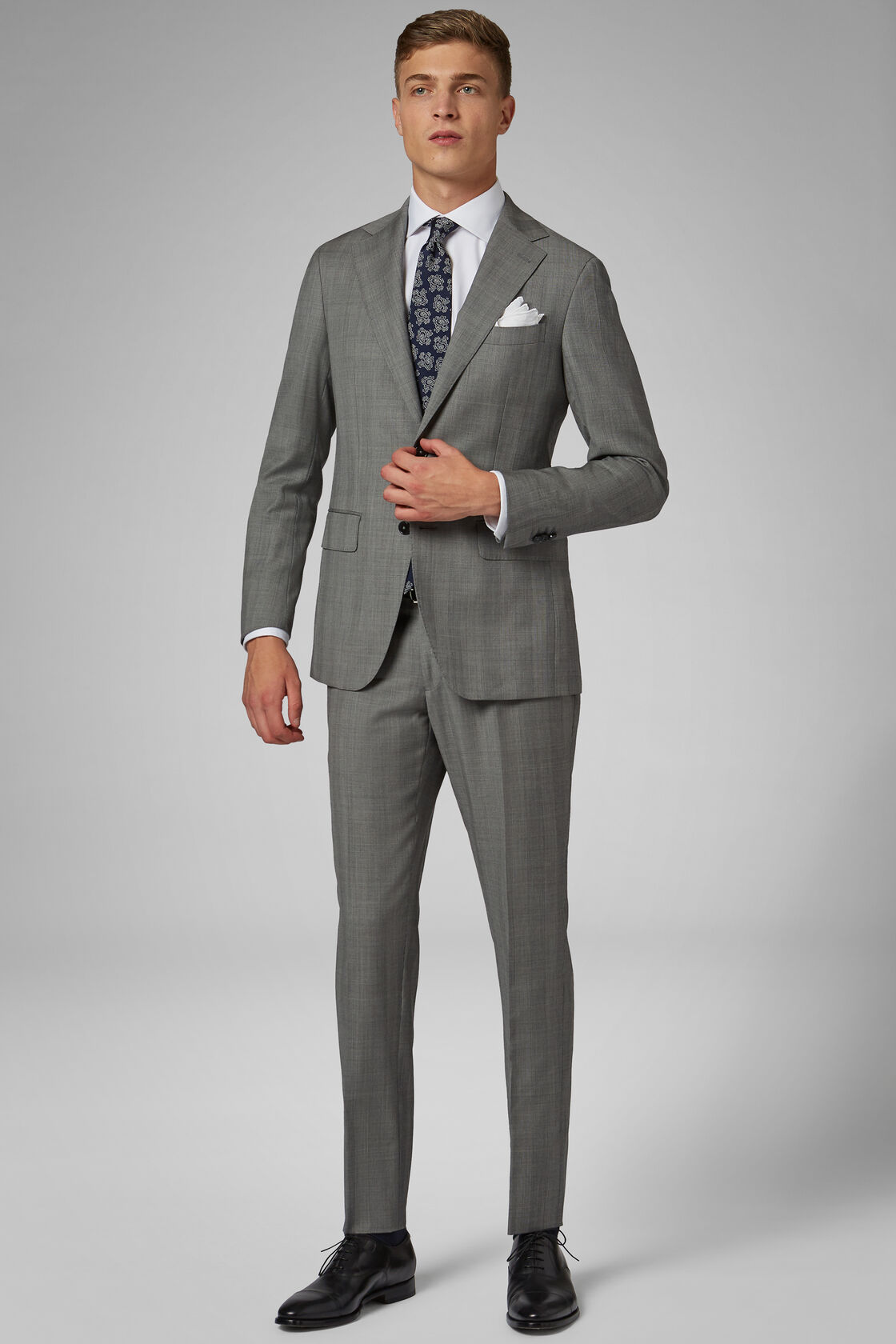 Grey Wool Milano Suit | Boggi
