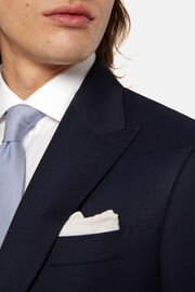Ολόμαλλο κοστούμι με μικροσχέδια, σε ναυτικό μπλε χρώμα, Navy blue, hi-res