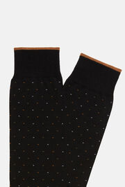 Chaussettes Motif Tête d'Épingle En Coton, Noir, hi-res