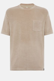 T-Shirt Aus Baumwolle Und Nylon, Beige, hi-res