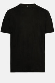 Camiseta de Punto de Lino Stretch Elástico, Negro, hi-res
