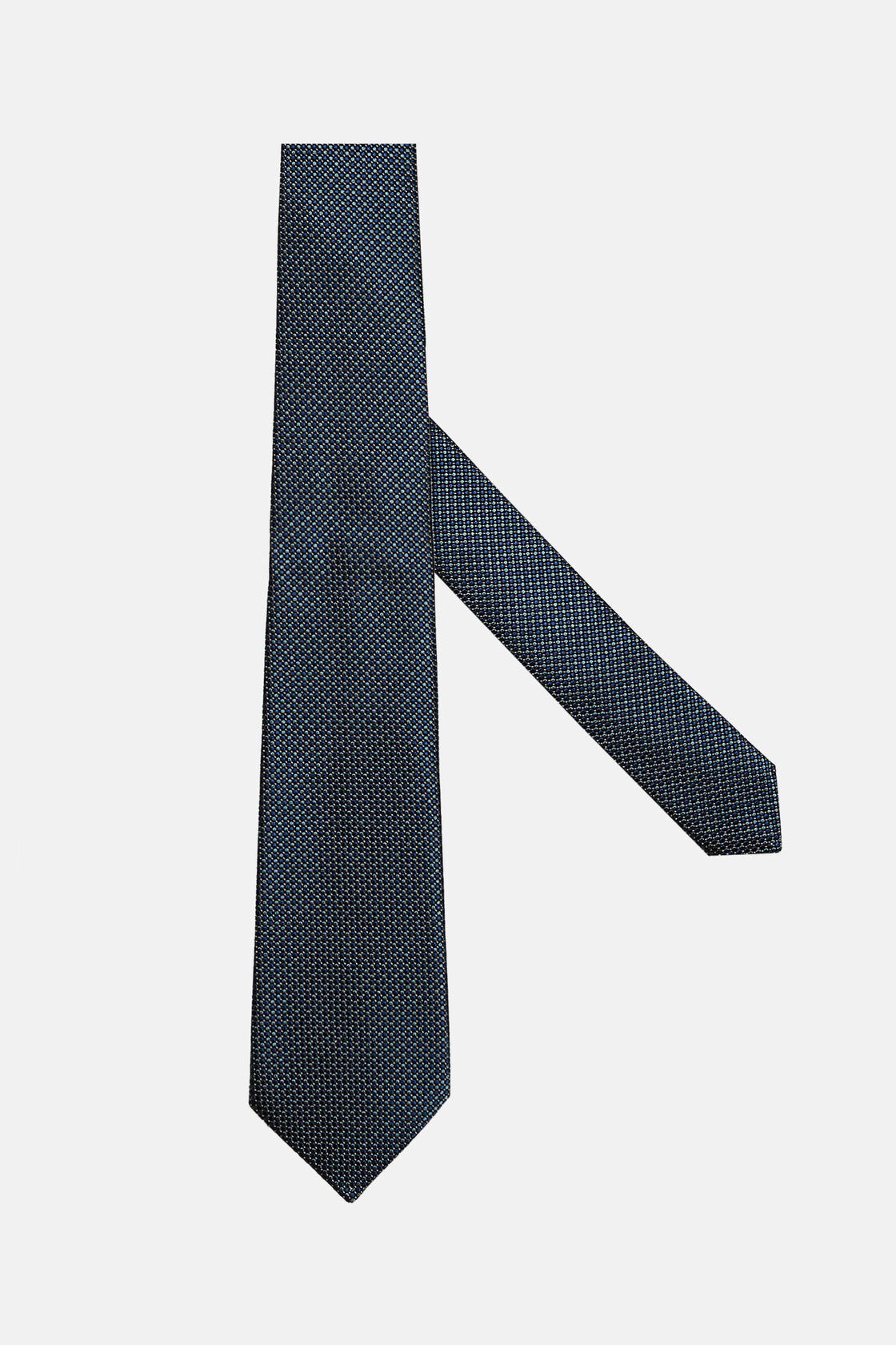 Krawat w kropki z mieszanki jedwabiu, Green, hi-res