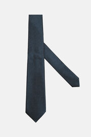 Krawatte aus Seidengemisch mit Punktemuster, Grün, hi-res