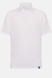 Μπλουζάκι πόλο από ελαστικό βαμβάκι Supima, White, hi-res