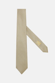 Μεταξωτή γραβάτα με μικρά σχέδια, Yellow, hi-res