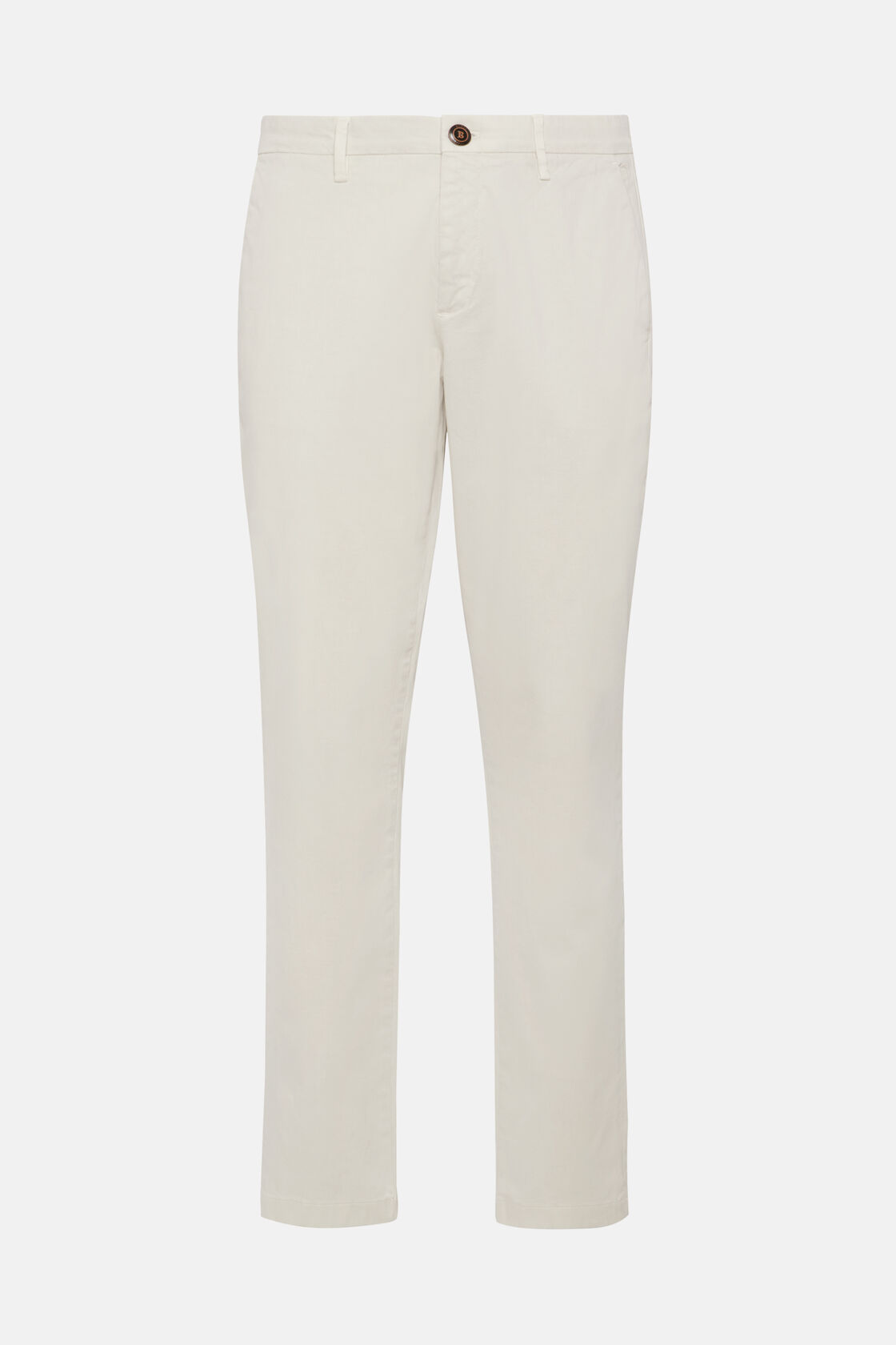Stretch Cotton Trousers, Ice, hi-res