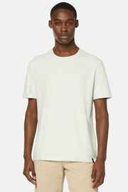 T-Shirt in Cotton Slub Jersey, Light Green, hi-res