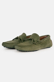 Wind Suede Loafers, Green, hi-res