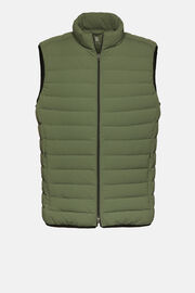 Goose Down Recycled Fabric Vest, Green, hi-res