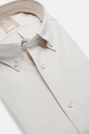 Camicia Beige In Oxford Di Cotone Organico Reg, Sabbia, hi-res