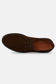 Suede Leather Lace-Up Shoes, Brown, hi-res