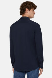 Koszula polo z wydajnej piki, fason klasyczny, Navy blue, hi-res