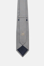 Μεταξωτή γραβάτα με φλοράλ σχέδιο, Taupe, hi-res