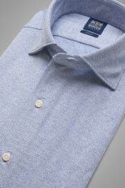 Slim Fit Sky Blue Casual Shirt With Closed Collar, Light blue, hi-res
