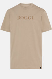 T-Shirt In Cotone, Taupe, hi-res