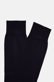 Organic Cotton Oxford Socks, Navy blue, hi-res