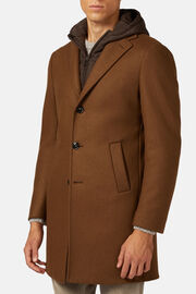 Wool Jersey Coat with Bib, , hi-res