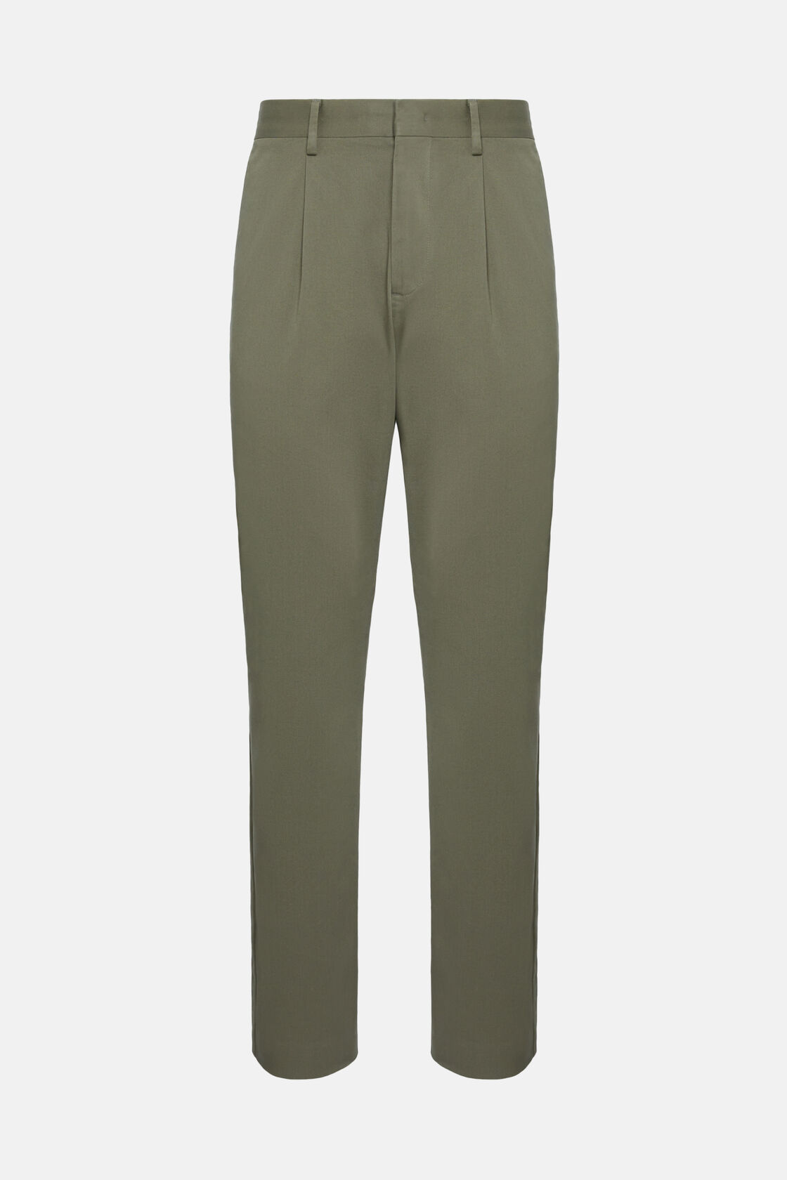 Spodnie z elastycznej bawełny, Military Green, hi-res