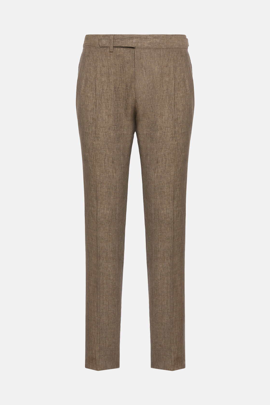 Pure Linen Trousers, Taupe, hi-res