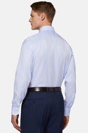 Camisa de algodão axadrezada azul celeste de ajuste regular, Light Blue, hi-res