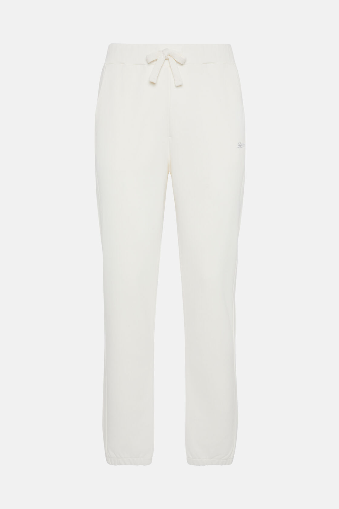 Pantalon En Coton Mélangé Bio, Blanc, hi-res