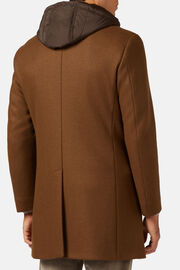 Wool Jersey Coat with Bib, , hi-res