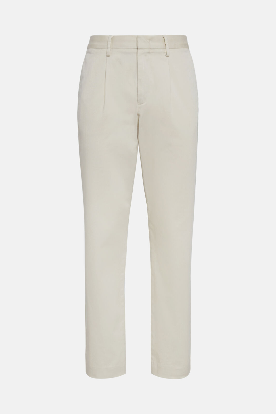 Stretch Cotton Trousers, Sand, hi-res