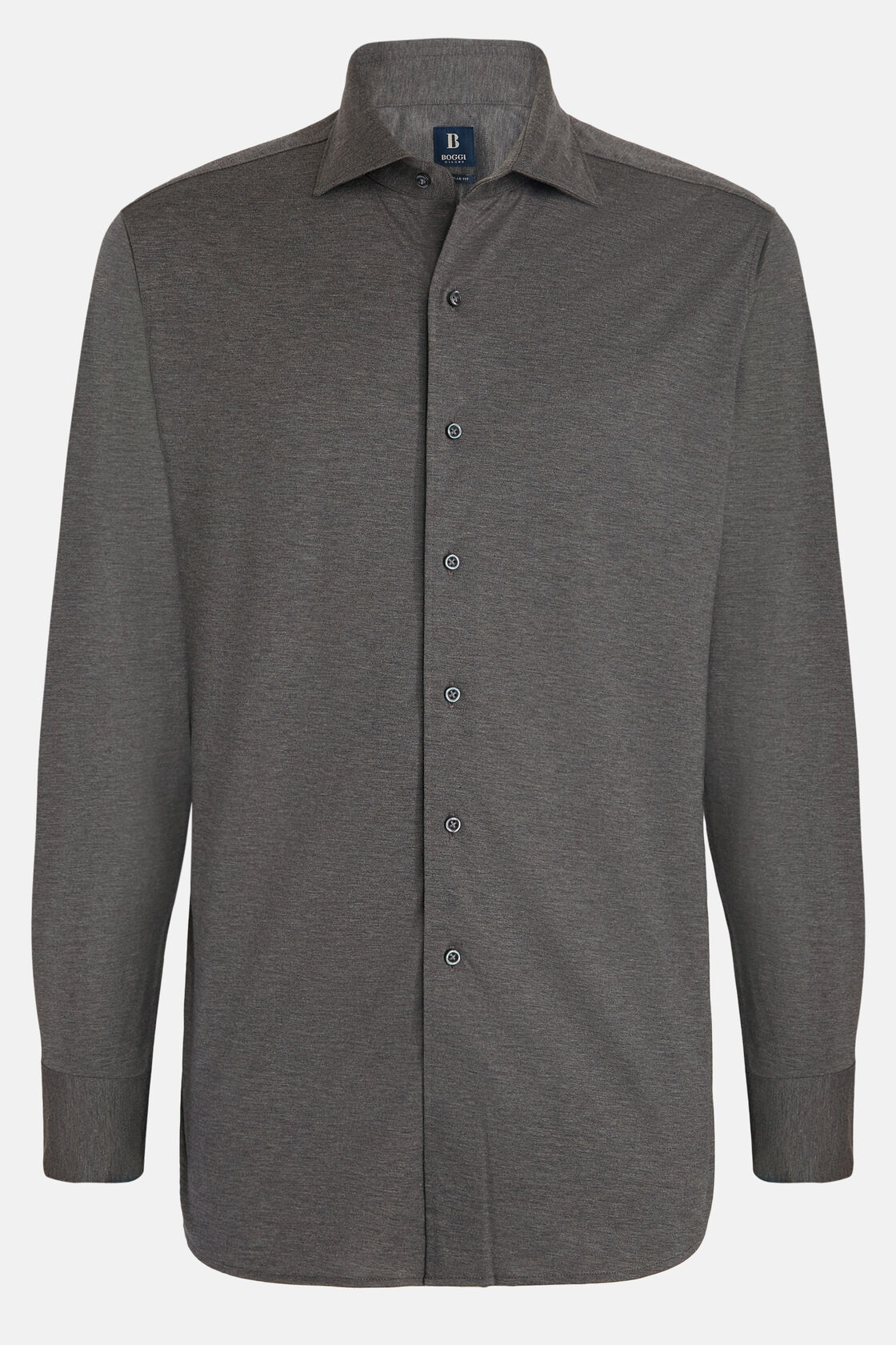 Poloshirt Aus Baumwoll-Jersey Regular Fit, Grau, hi-res