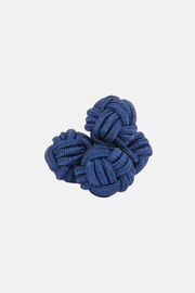 Knotenförmige manschettenknöpfe, Blau, hi-res