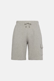 Recycled Cotton Blend Bermuda Shorts, Grey, hi-res