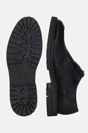 Leather Lace-Up Shoes, Black, hi-res