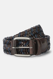Stretch Woven Leather and Cotton Belt, , hi-res